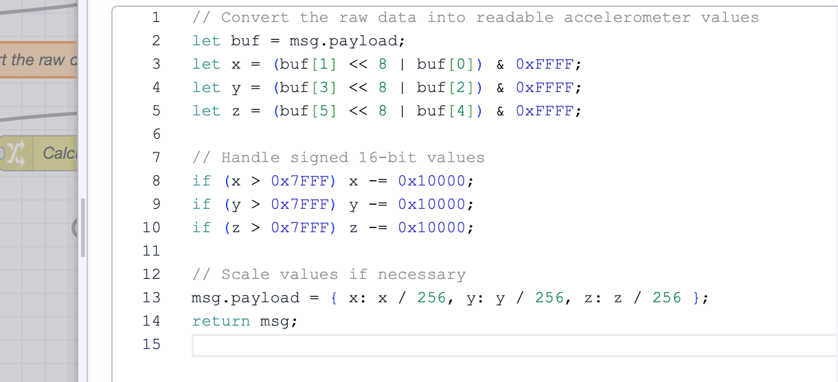 Function node: Transforming Raw Data into Readable Format