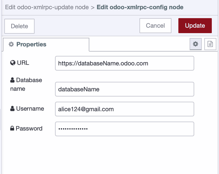 Configuring Odoo Node