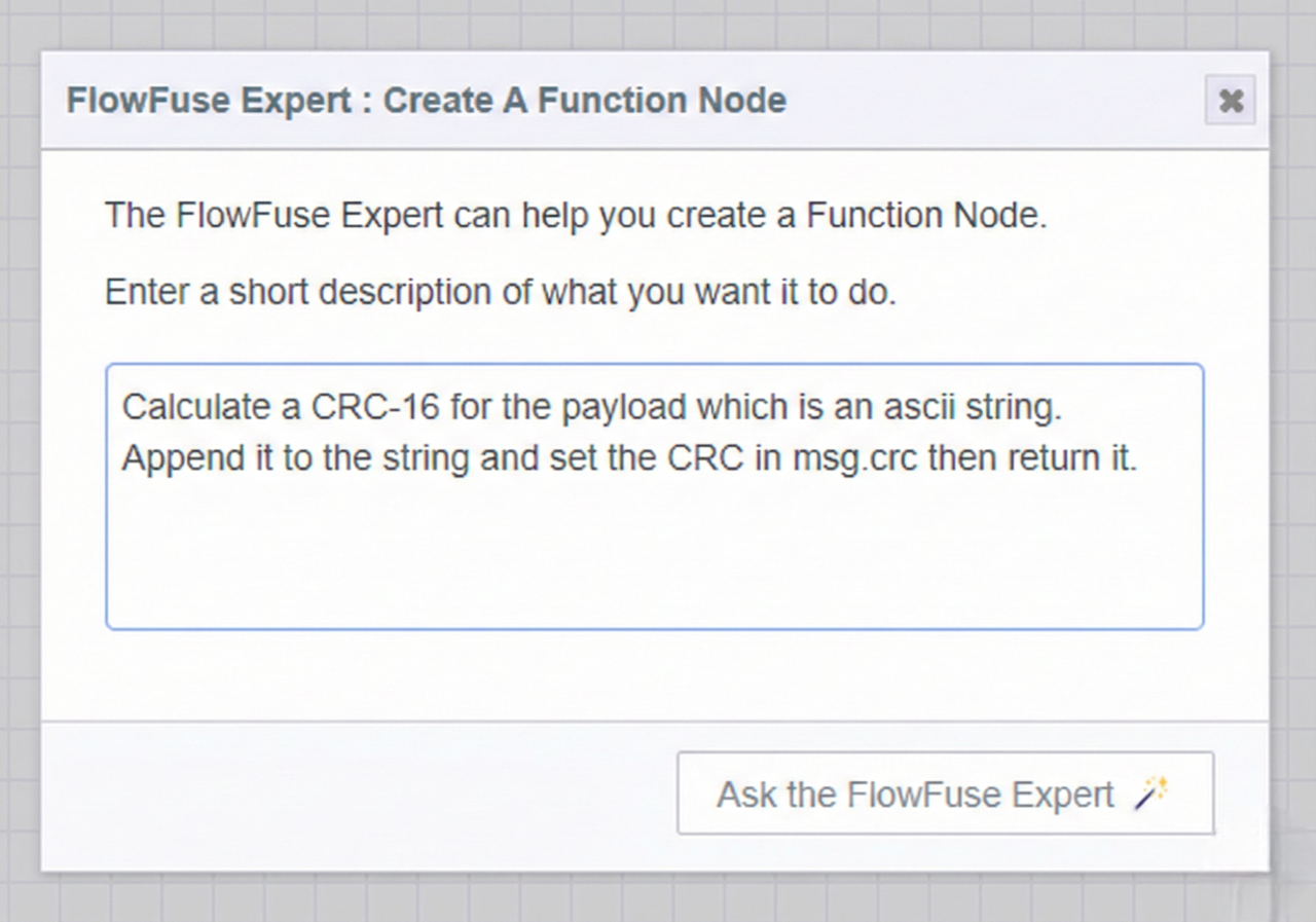 FlowFuse Expert dialog