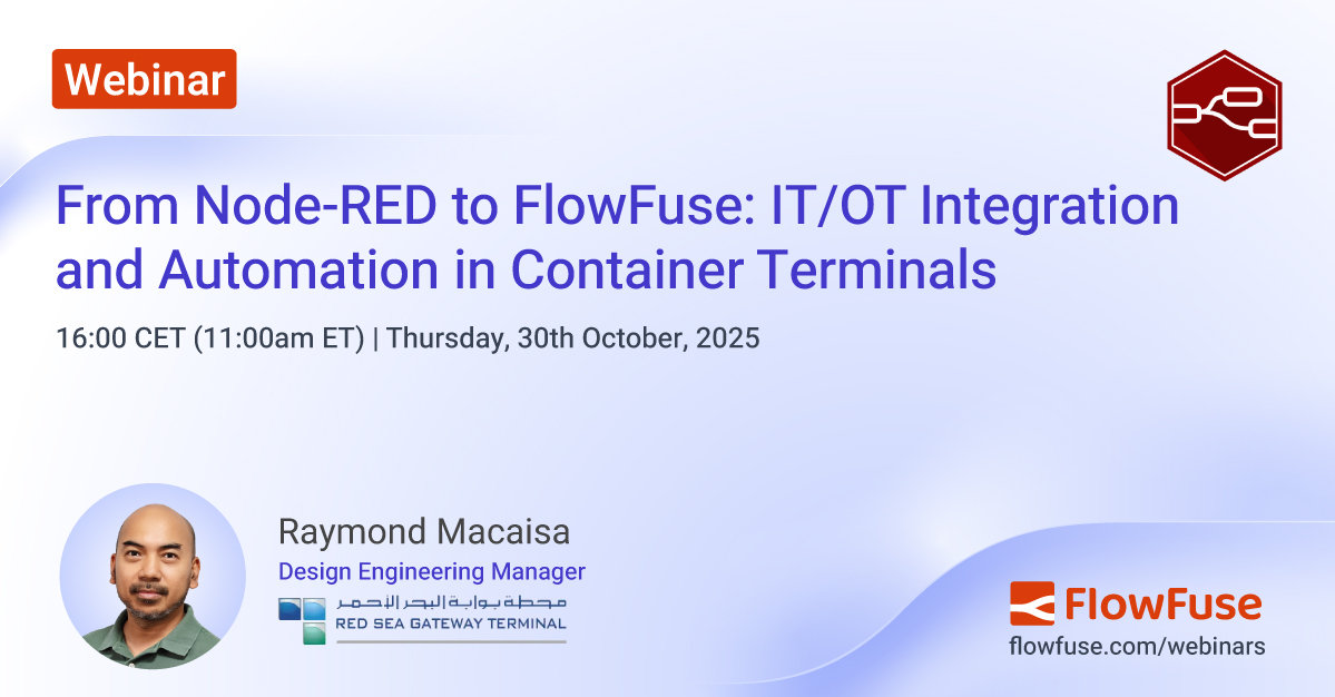 Image representing From Node-RED to FlowFuse: IT/OT Integration and Automation in Container Terminals